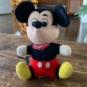 Vintage Mickey Mouse Plush Stuffed Animal. Made in Taiwan